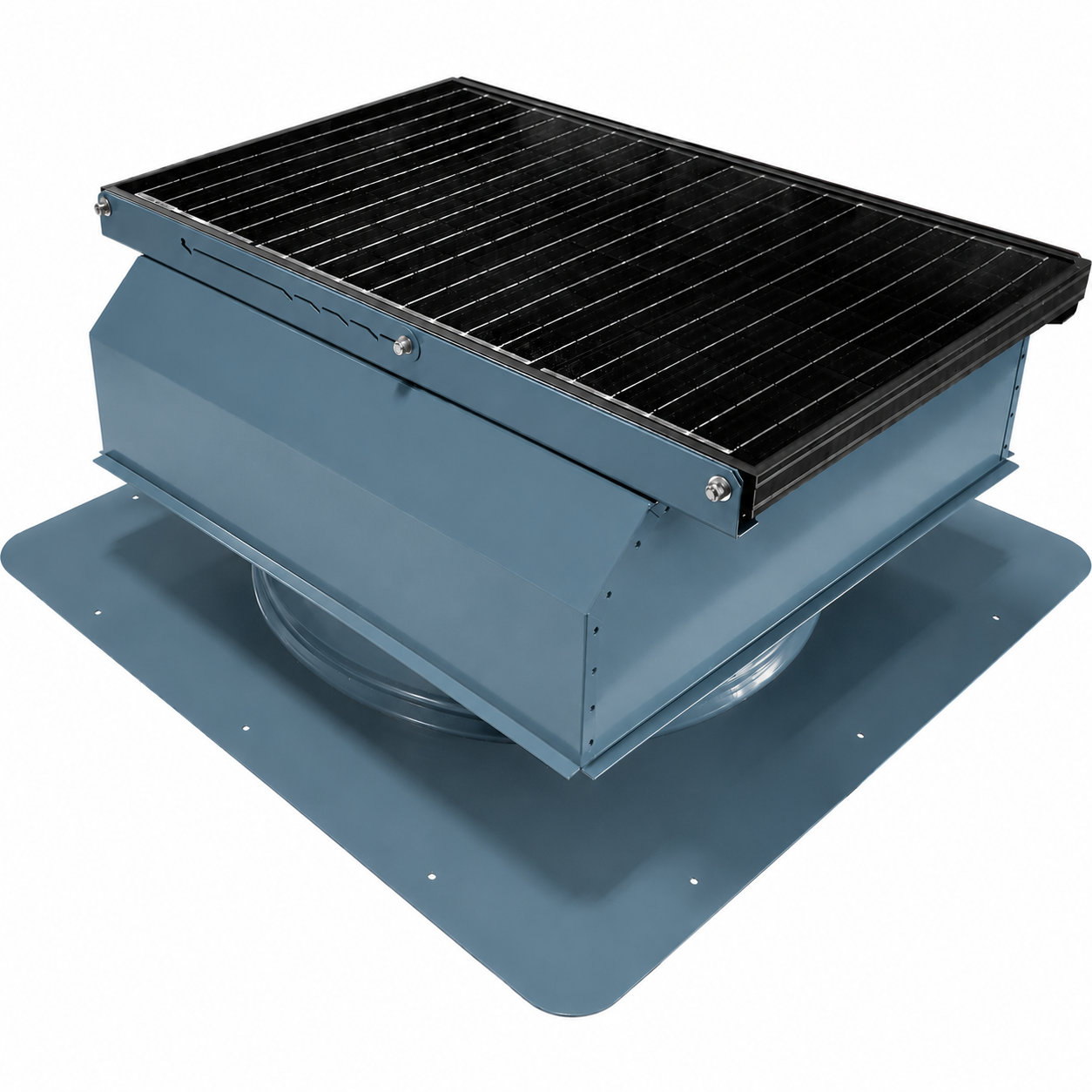 Attic Breeze UltraBreeze MAX 45W Self-Flashing solar attic fan, Hawaiian Blue