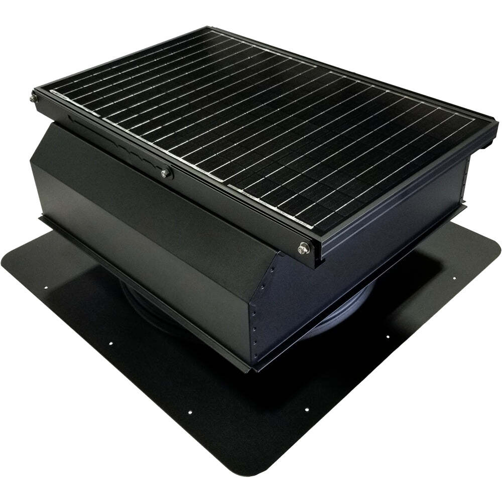 Attic Breeze UltraBreeze MAX 45W Self-Flashing solar attic fan, Textured Black