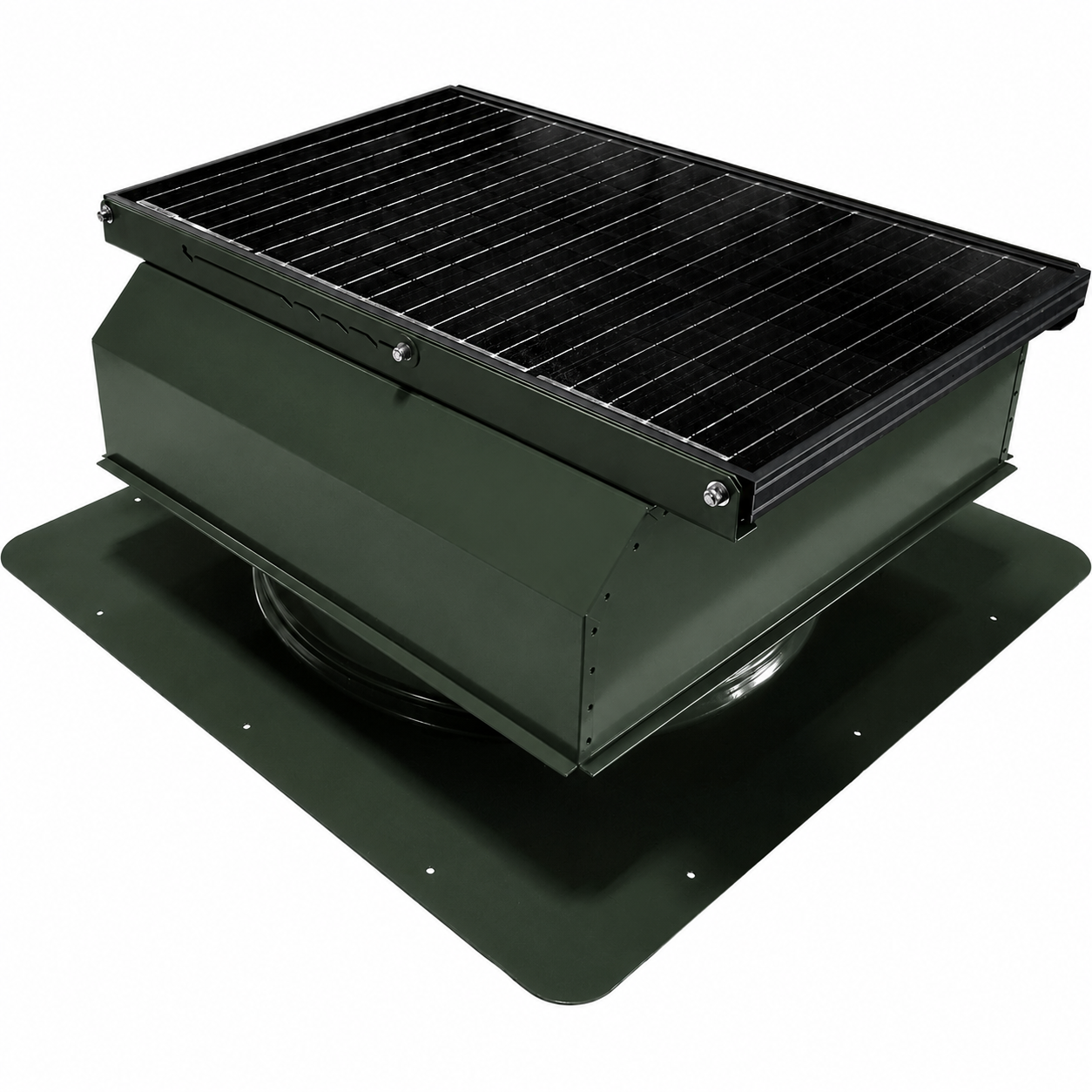 Attic Breeze UltraBreeze MAX 45W Self-Flashing solar attic fan, Classic Green