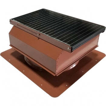 Attic Breeze UltraBreeze MAX 45W Self-Flashing solar attic fan, Hickory