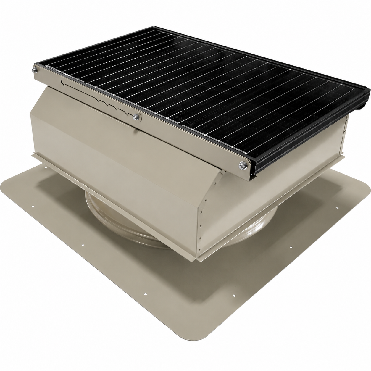 Attic Breeze UltraBreeze MAX 45W Self-Flashing solar attic fan, Sandstone