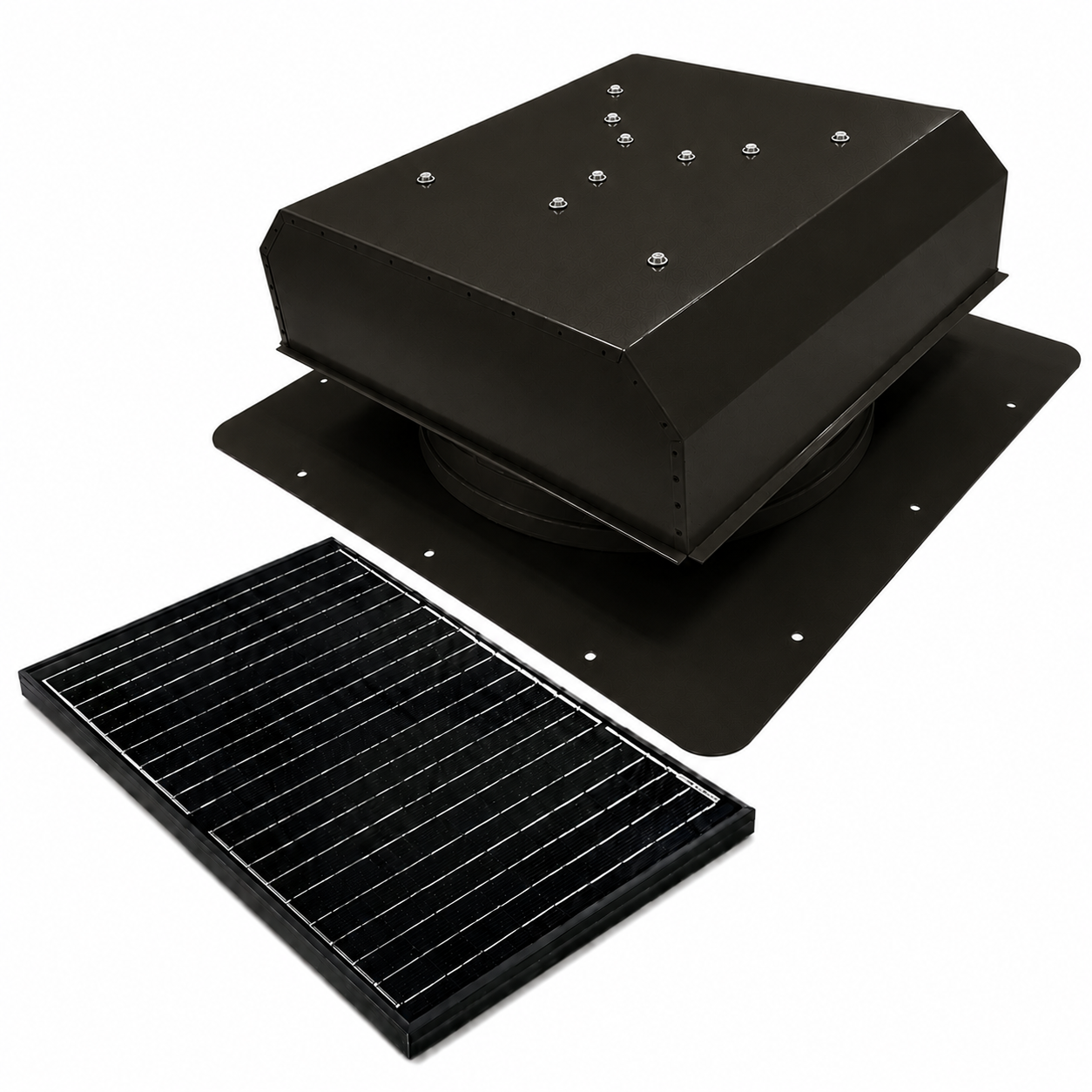 Attic Breeze UltraBreeze MAX 45W Self-Flashing solar attic fan, Bronze Brown