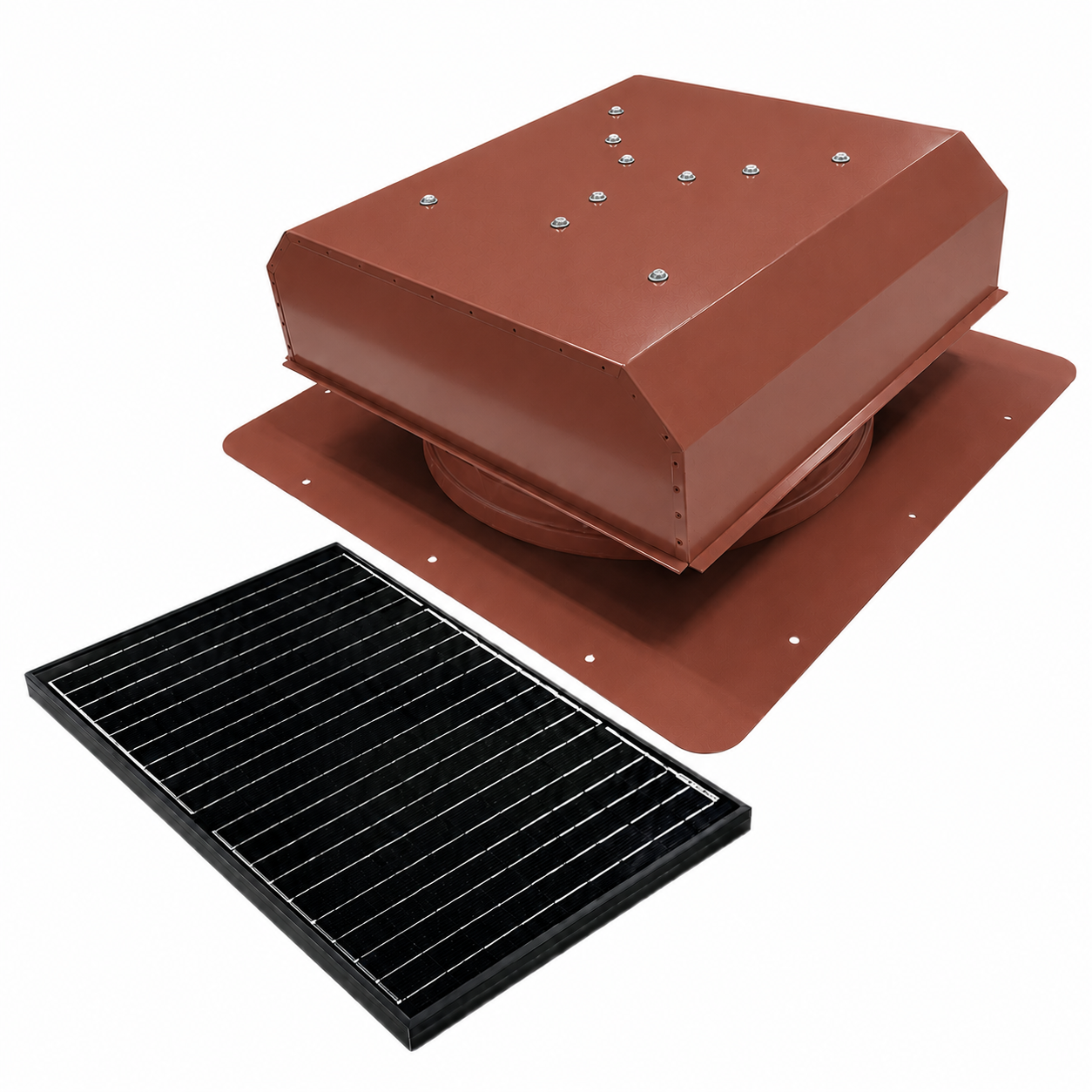 Attic Breeze UltraBreeze MAX 45W Self-Flashing solar attic fan, Hickory