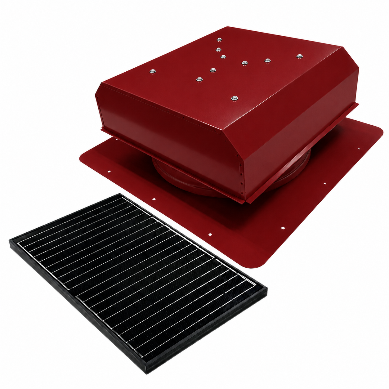 Attic Breeze UltraBreeze MAX 45W Self-Flashing solar attic fan, Brick Red