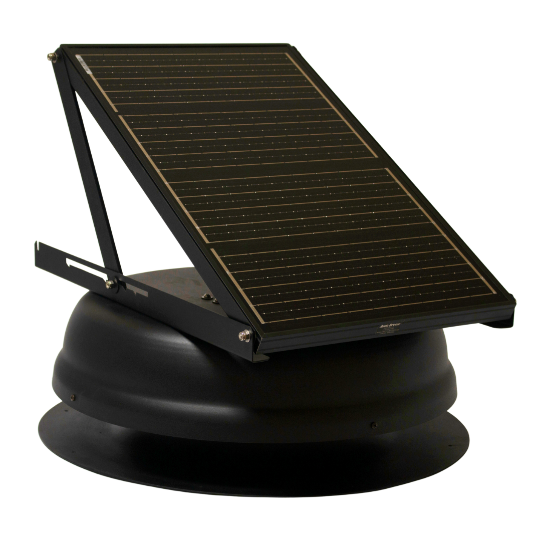 Attic Breeze AeroBreeze MAX 45W Self-Flashing solar attic fan, Textured Black