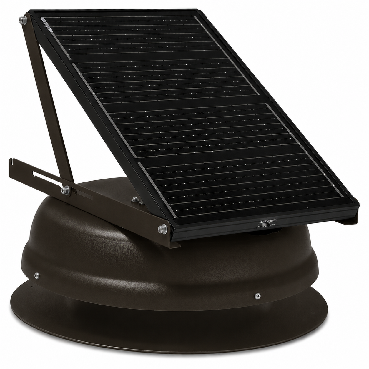 Attic Breeze AeroBreeze MAX 45W Self-Flashing solar attic fan, Bronze Brown