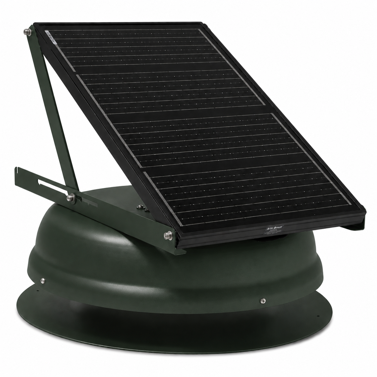 Attic Breeze AeroBreeze MAX 45W Self-Flashing solar attic fan, Classic Green