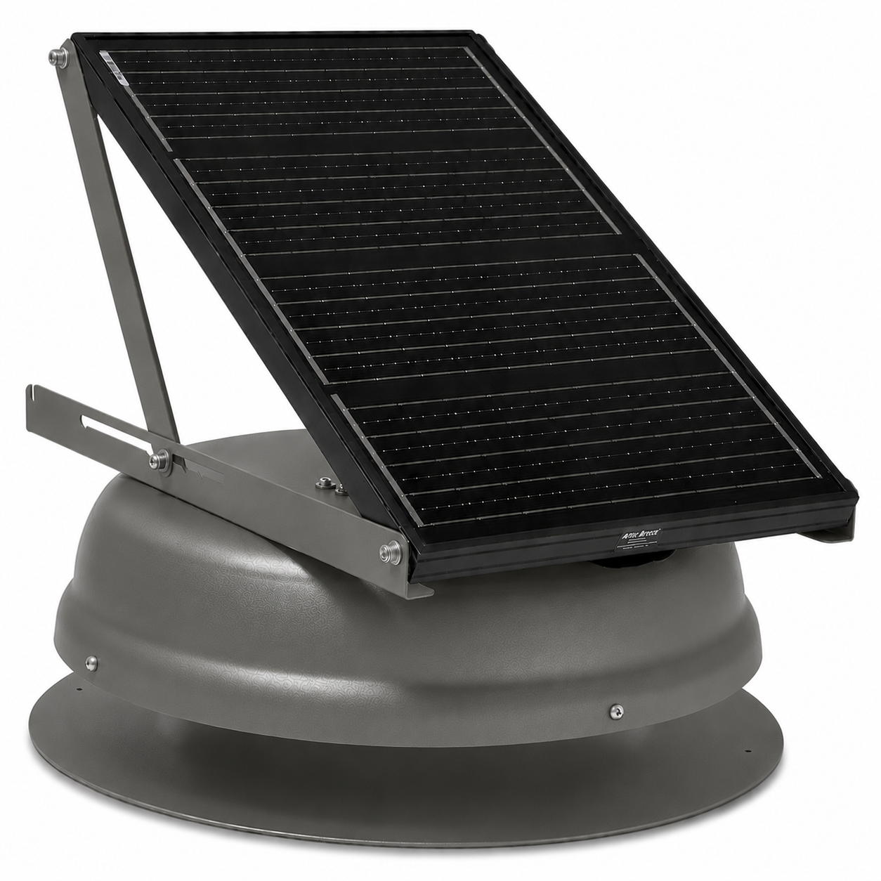 Attic Breeze AeroBreeze MAX 45W Self-Flashing solar attic fan, Weathered Gray