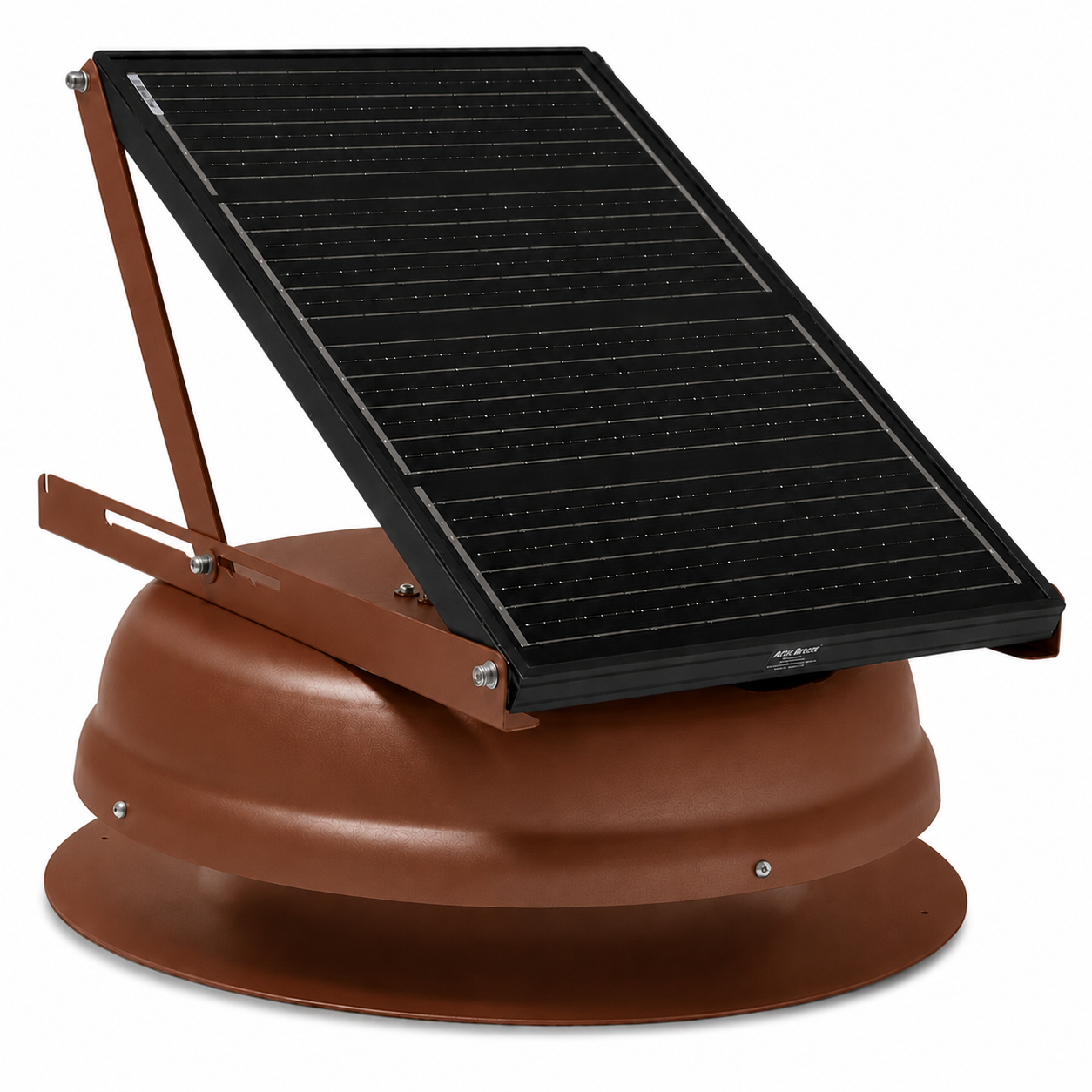 Attic Breeze AeroBreeze MAX 45W Self-Flashing solar attic fan, Hickory