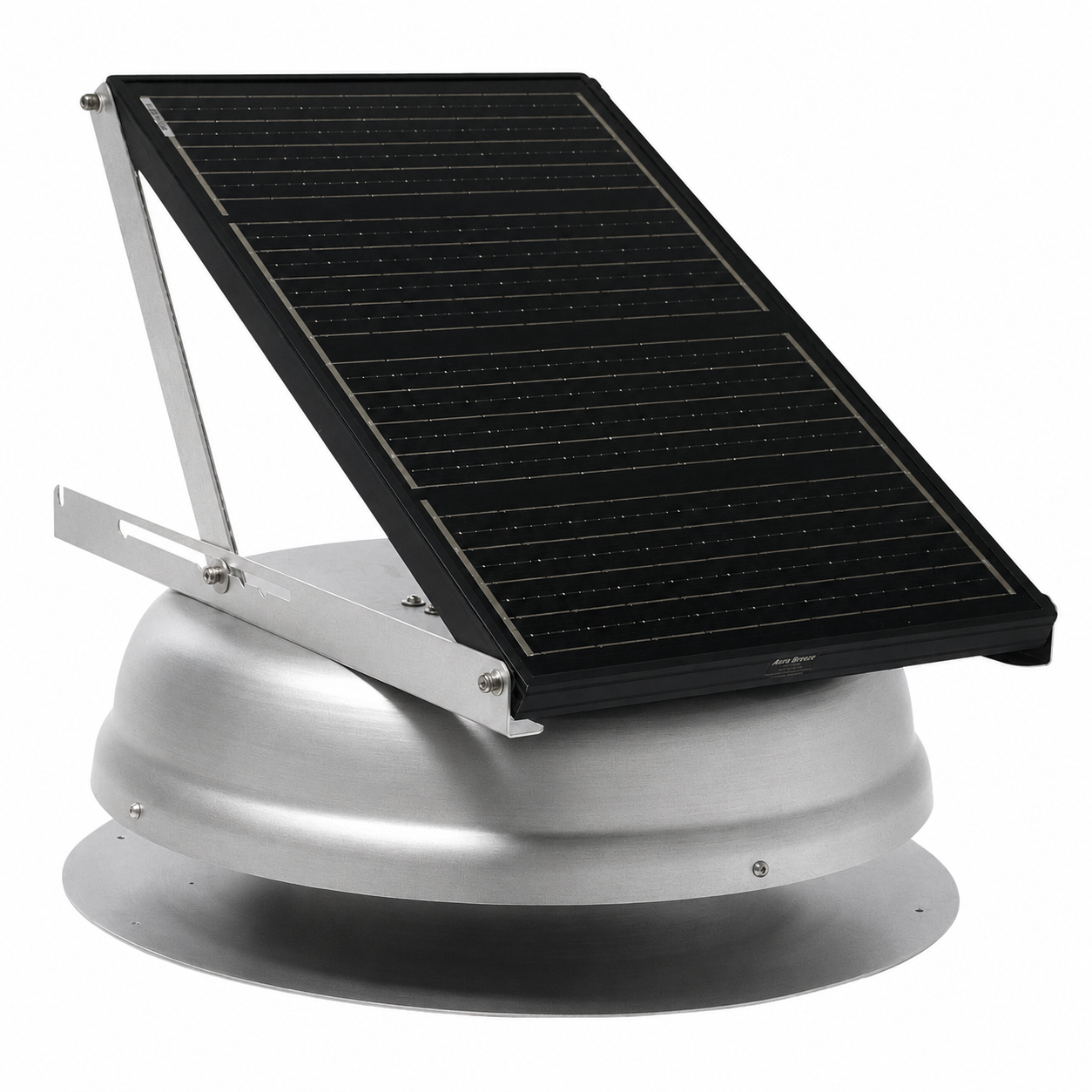 Attic Breeze AeroBreeze MAX 45W Self-Flashing solar attic fan, Mill Finish