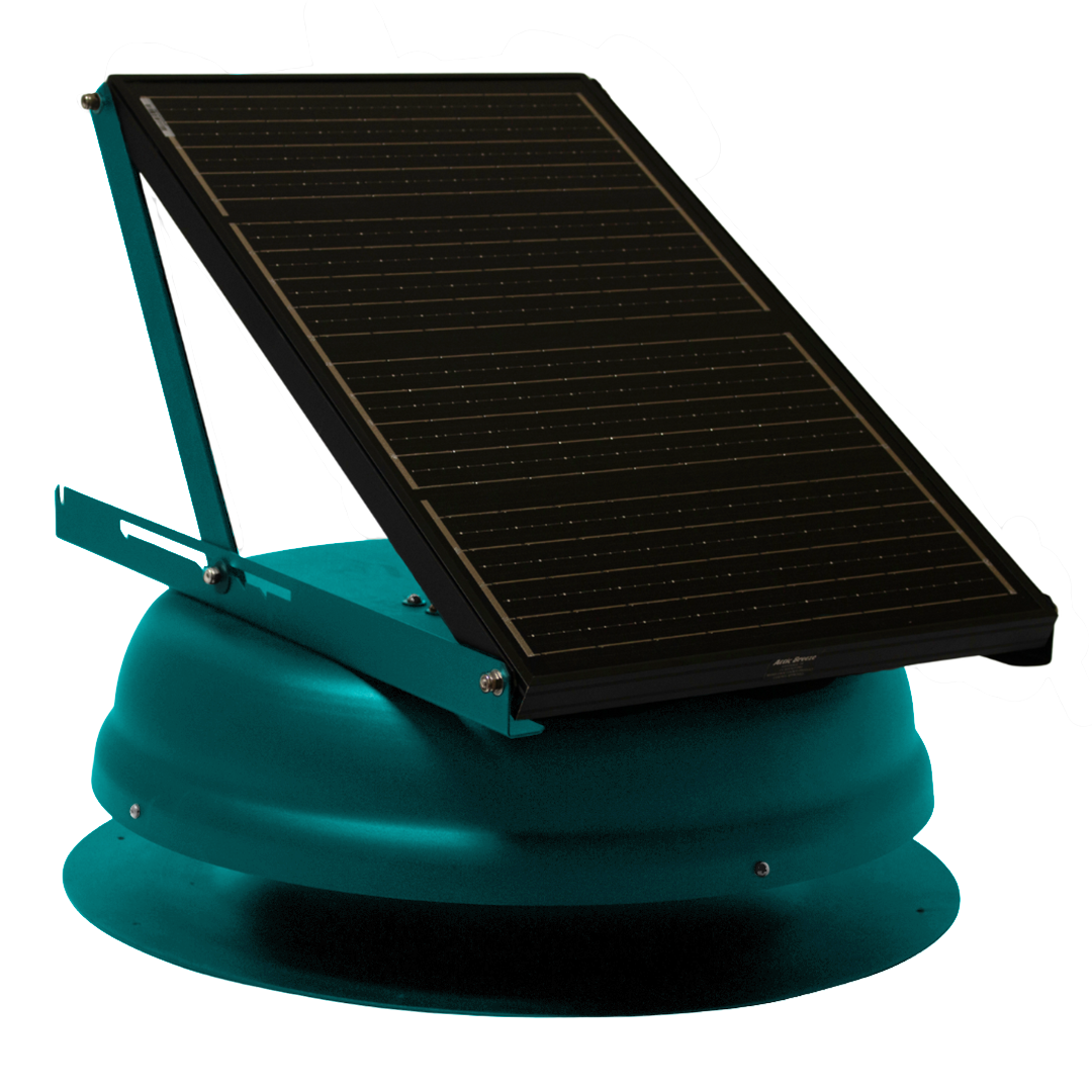Attic Breeze AeroBreeze MAX 45W Self-Flashing solar attic fan, Turquoise