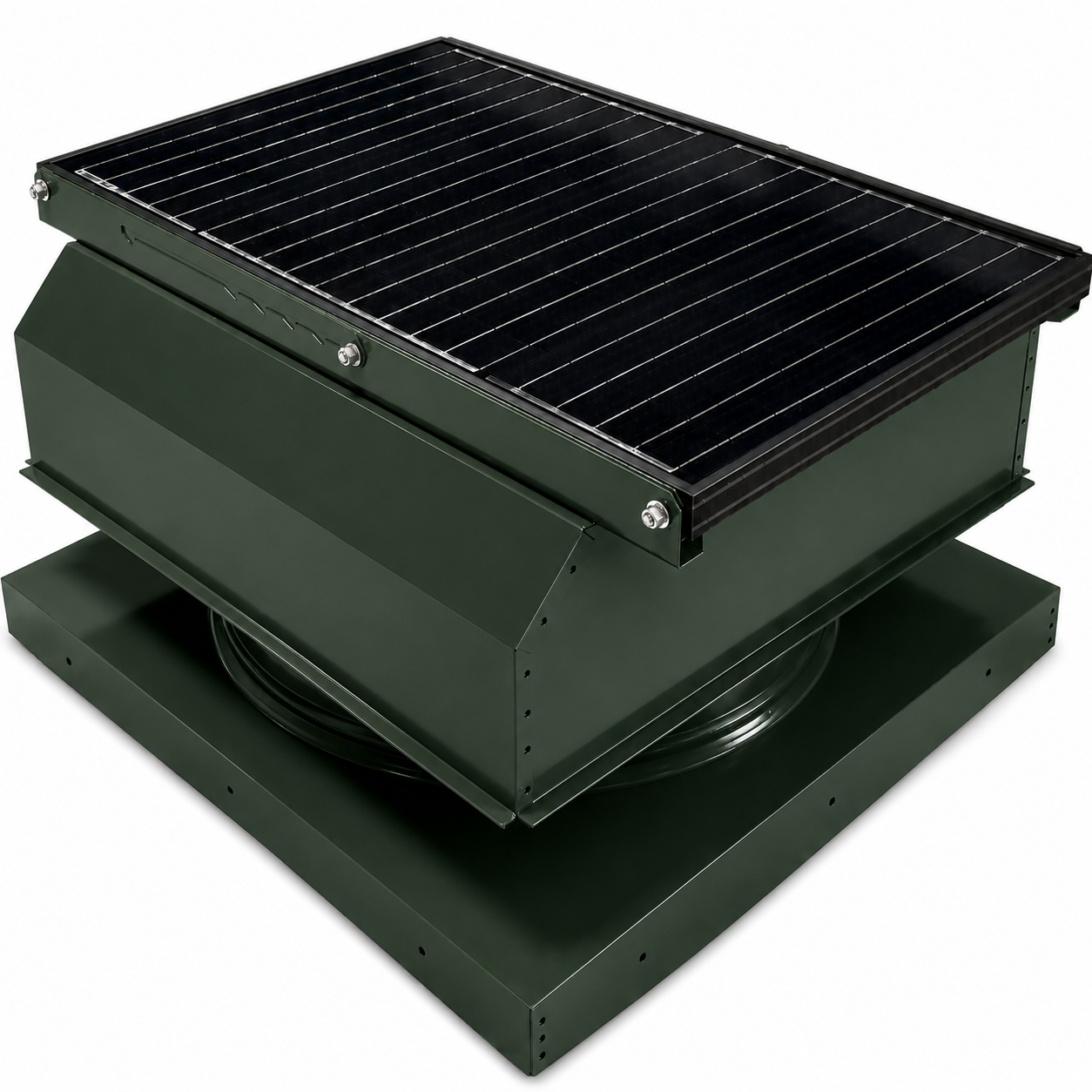 Attic Breeze UltraBreeze MAX 45W Curb Mount solar attic fan, Classic Green