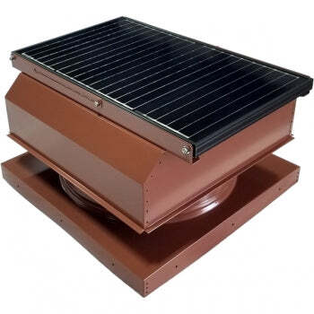 Attic Breeze UltraBreeze MAX 45W Curb Mount solar attic fan, Hickory