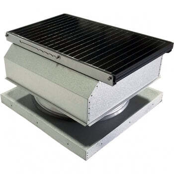 Attic Breeze UltraBreeze MAX 45W Curb Mount solar attic fan, Mill Finish