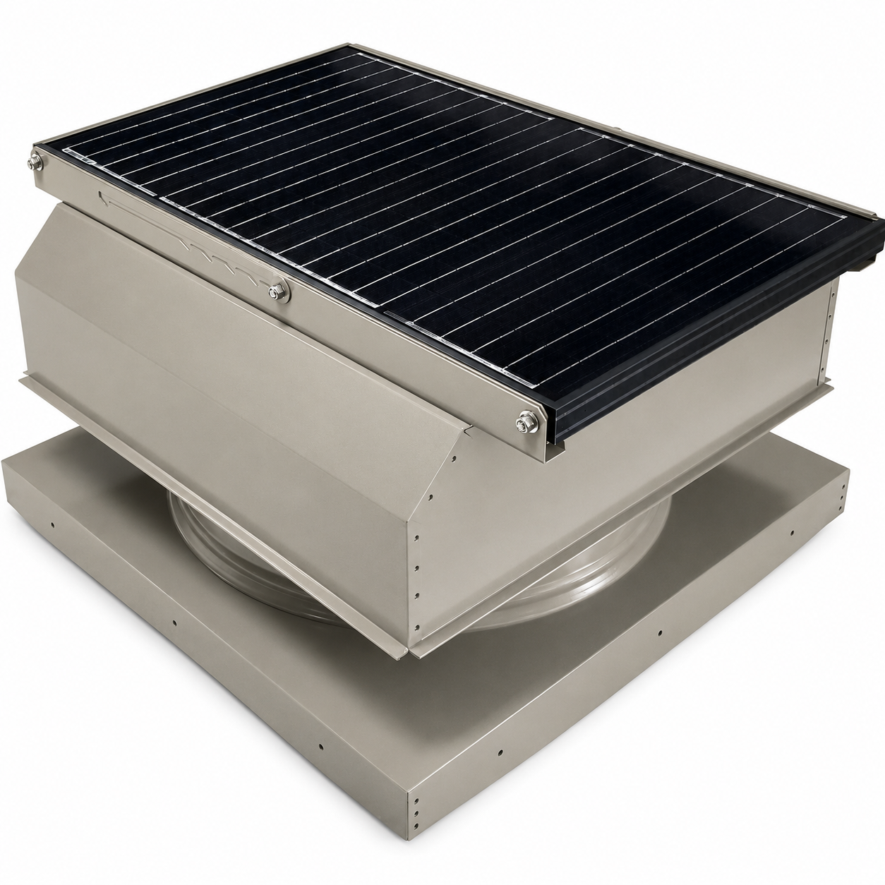 Attic Breeze UltraBreeze MAX 45W Curb Mount solar attic fan, Sandstone
