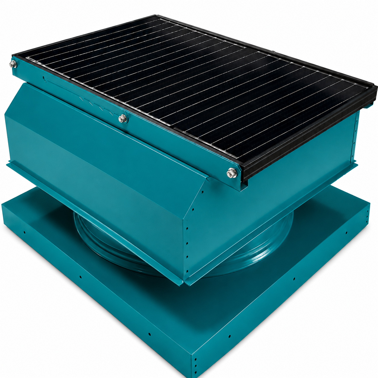 Attic Breeze UltraBreeze MAX 45W Curb Mount solar attic fan, Turquoise
