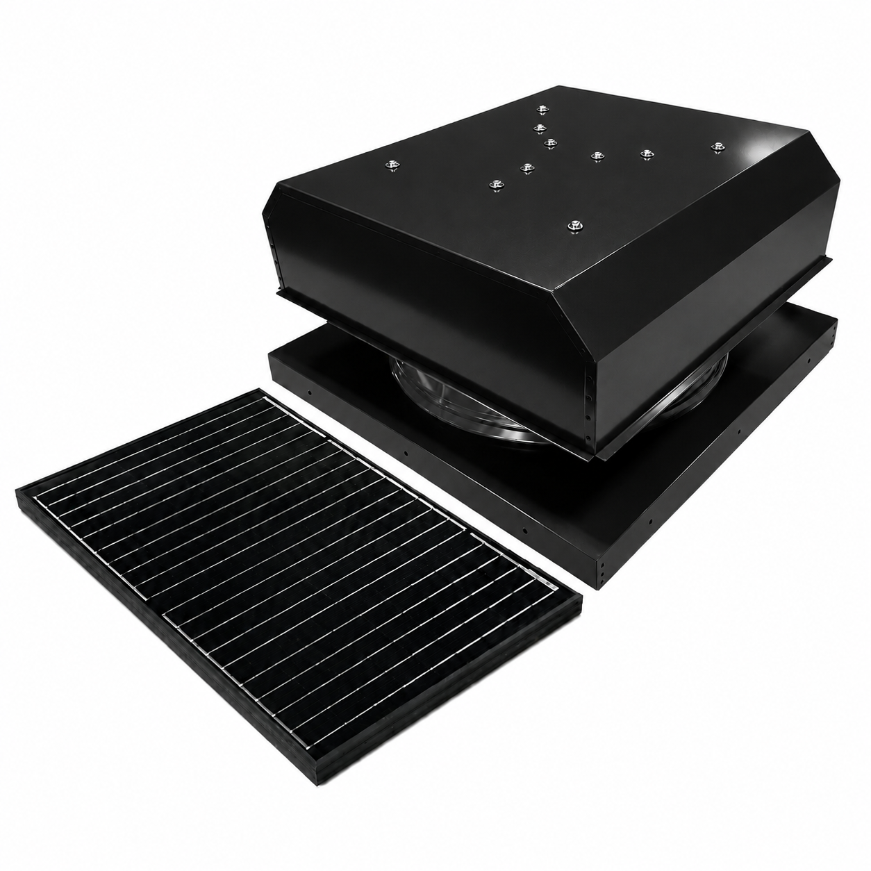 Attic Breeze UltraBreeze MAX 45W Curb Mount solar attic fan, Jet Black
