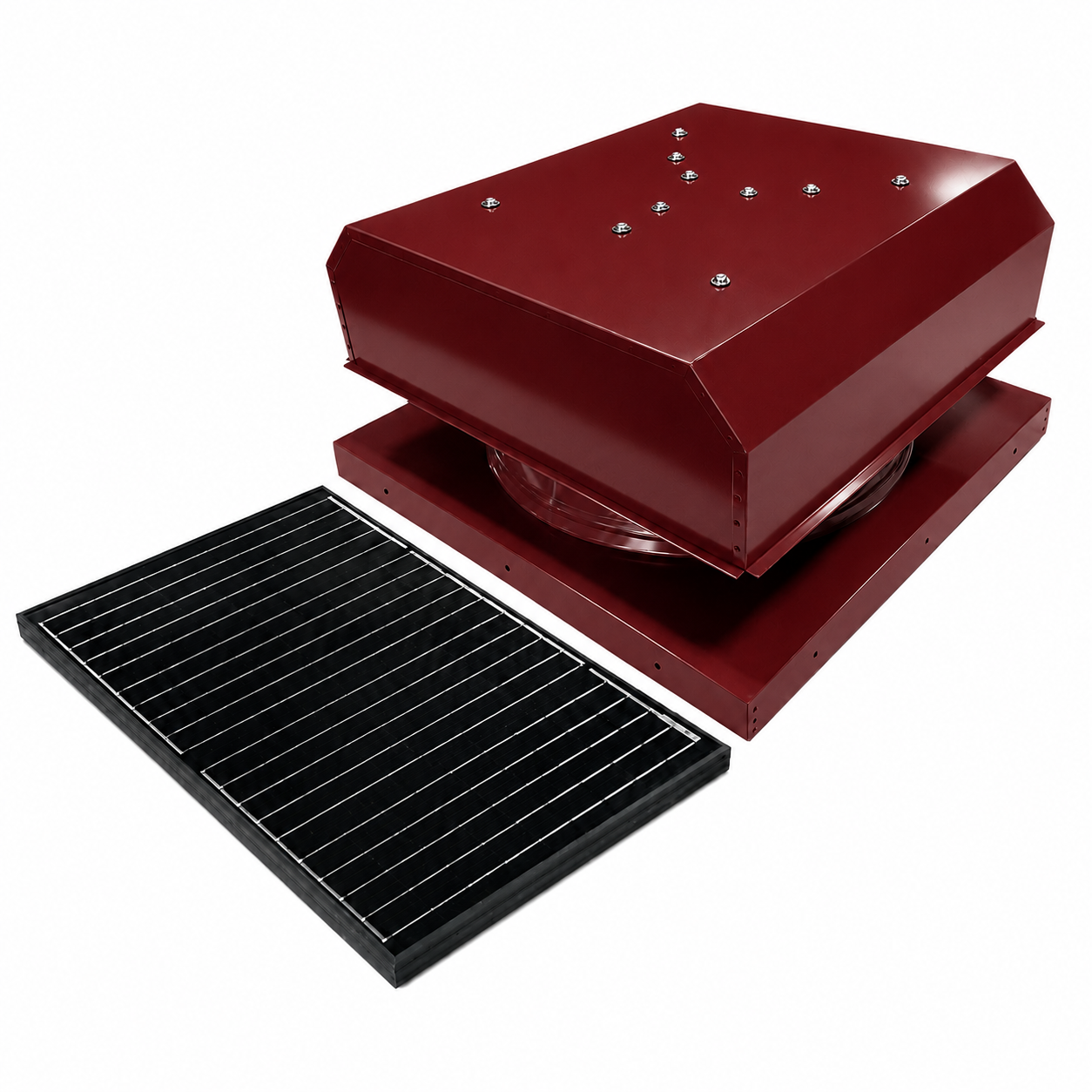 Attic Breeze UltraBreeze MAX 45W Curb Mount solar attic fan, Brick Red
