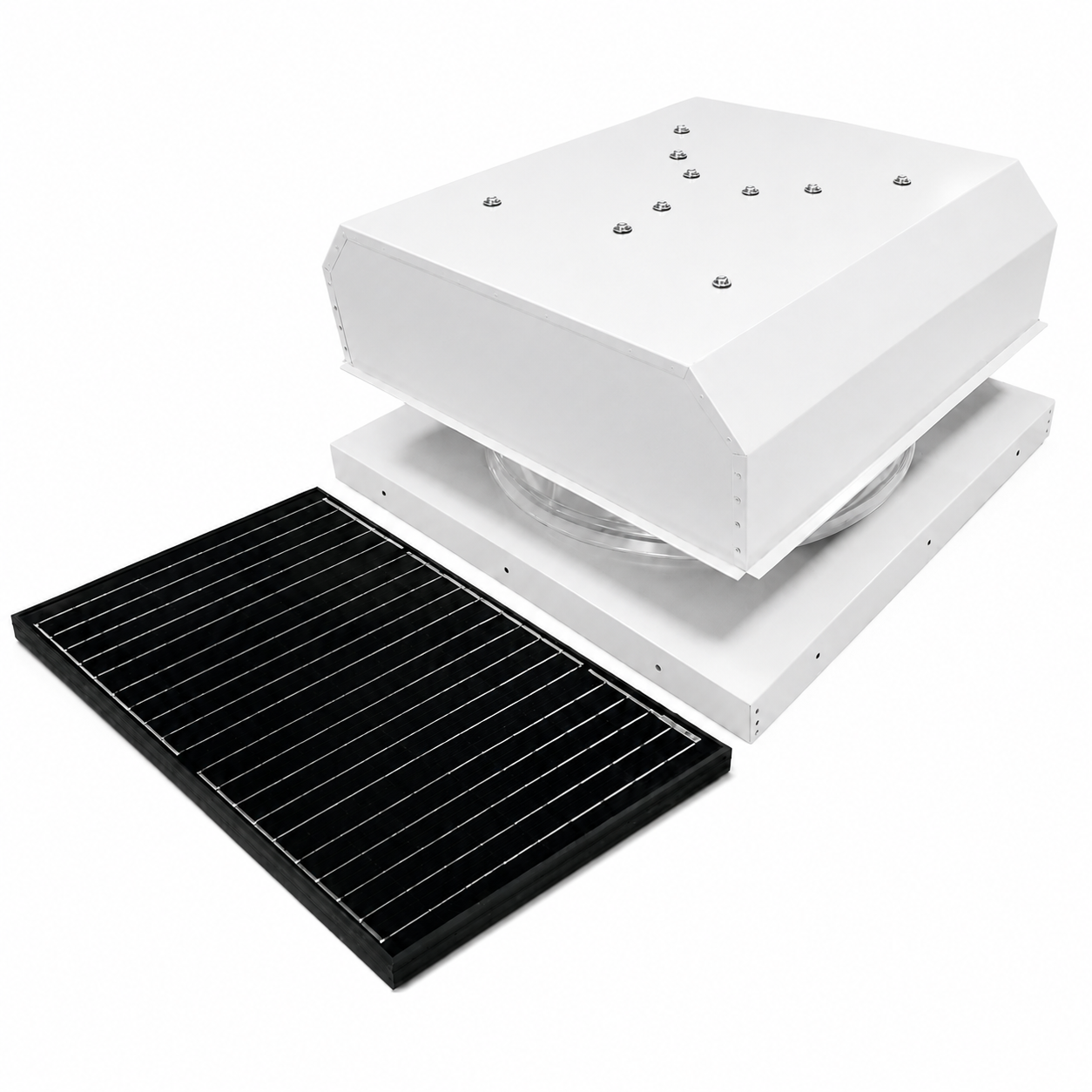 Attic Breeze UltraBreeze MAX 45W Curb Mount solar attic fan, Polar White