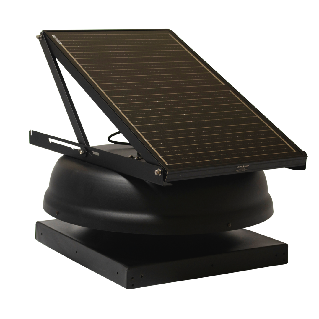 Attic Breeze AeroBreeze MAX 45W Curb Mount solar attic fan, Textured Black