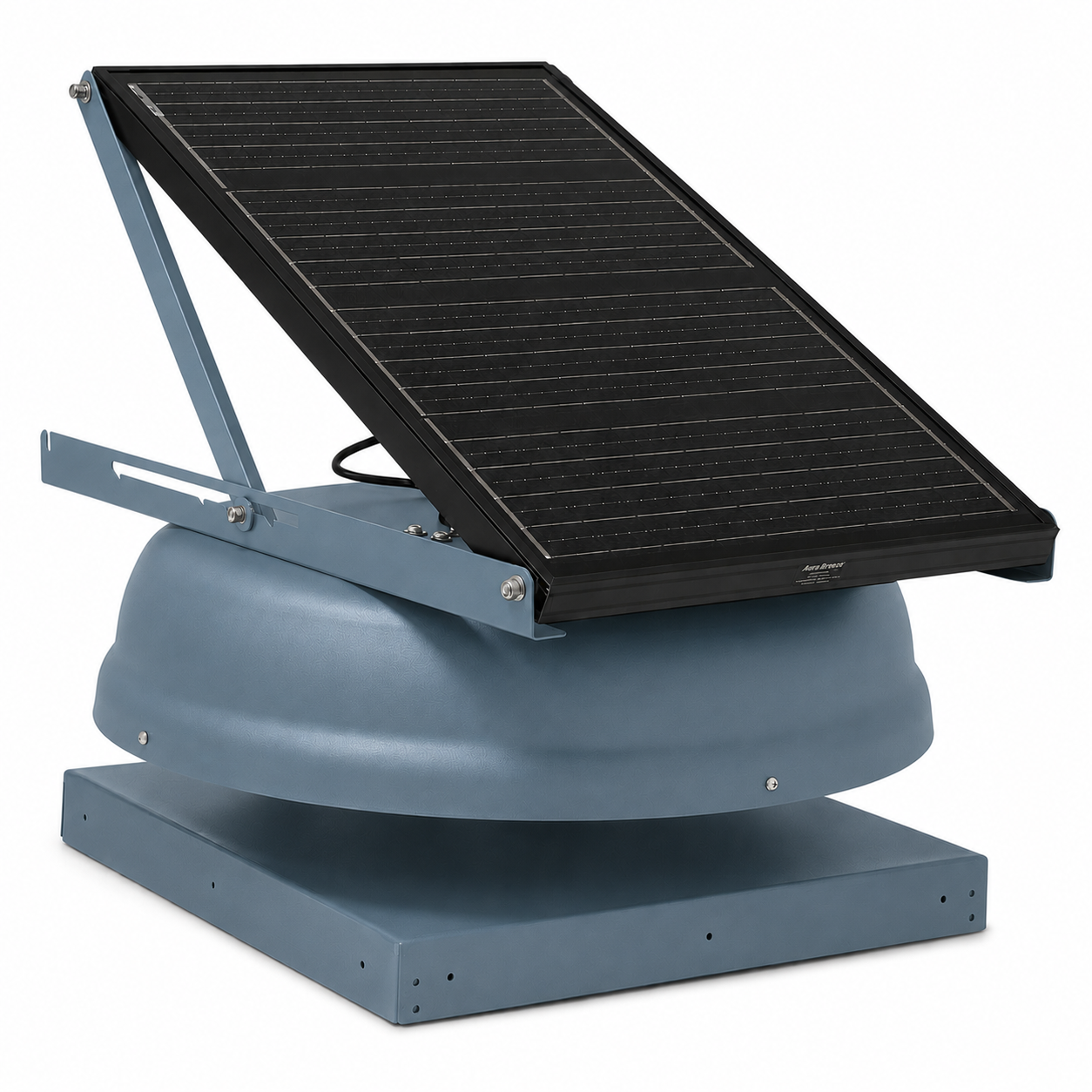 Attic Breeze AeroBreeze MAX 45W Curb Mount solar attic fan, Hawaiian Blue