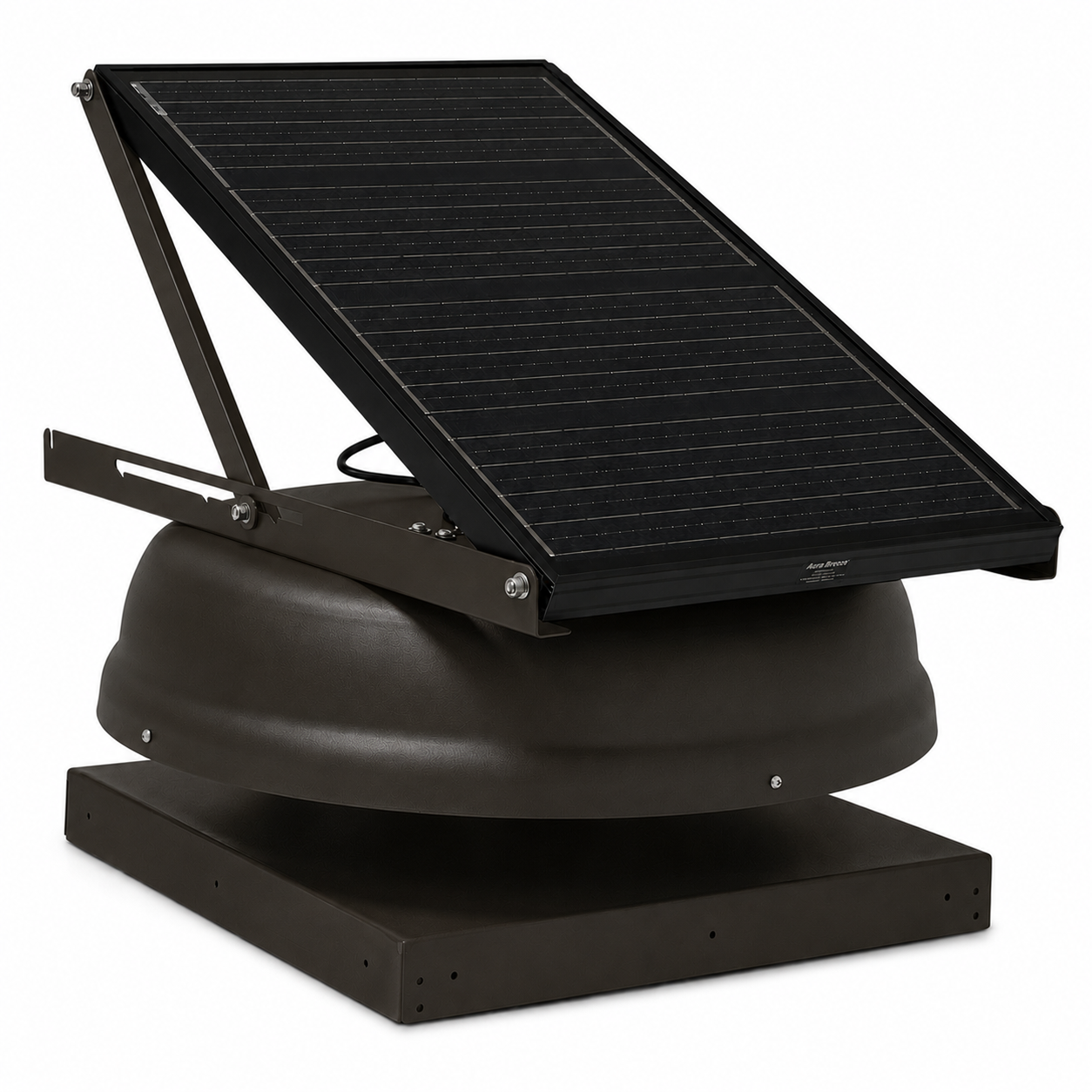 Attic Breeze AeroBreeze MAX 45W Curb Mount solar attic fan, Bronze Brown