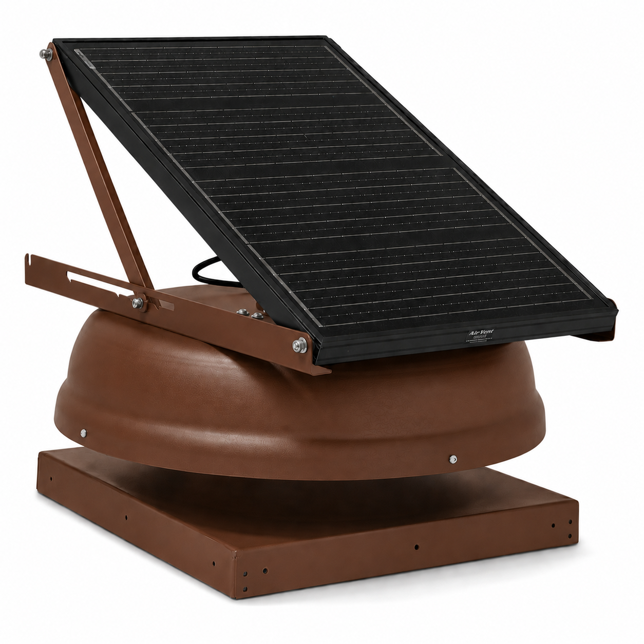 Attic Breeze AeroBreeze MAX 45W Curb Mount solar attic fan, Hickory
