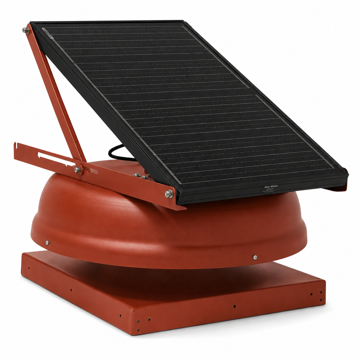 Attic Breeze AeroBreeze MAX 45W Curb Mount solar attic fan, Terra Cotta