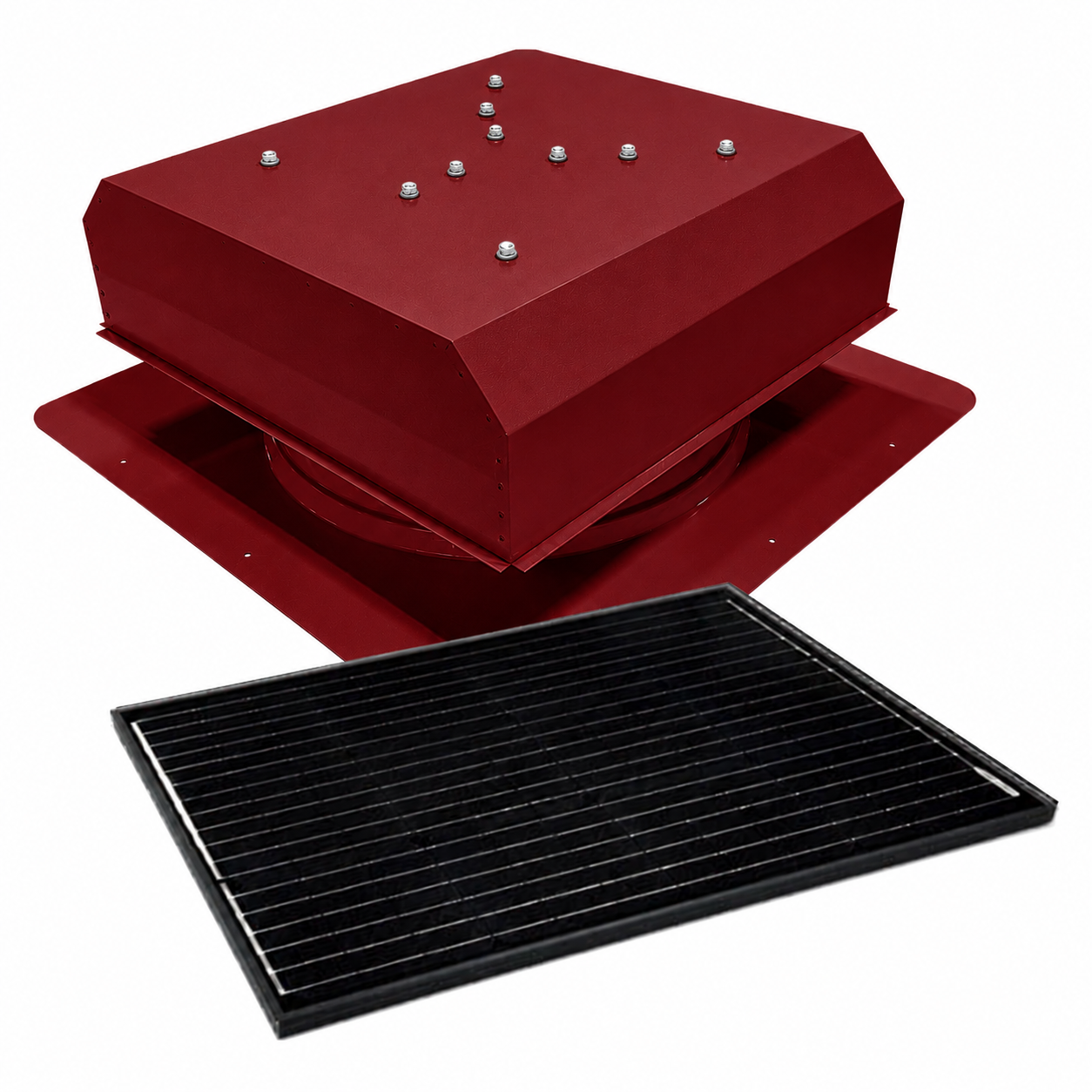 Attic Breeze UltraBreeze ELITE 65W Self-Flashing solar attic fan, Brick Red