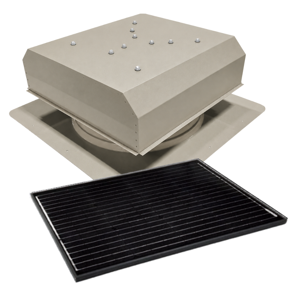 Attic Breeze UltraBreeze ELITE 65W Self-Flashing solar attic fan, Sandstone